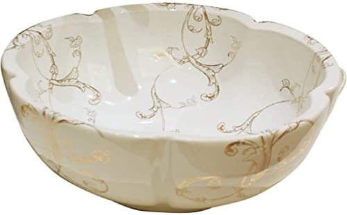 Mobile da toeletta con lavabo, lavabo da Bagno, lavabo da appoggio, lavabo da appoggio, lavabo da Bagno a Forma di Petalo Bianco, Vite Vintage sopra lavabo da appoggio, corridoio d