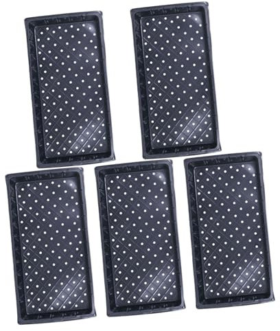 MERRYHAPY 5st Sämlingsschale Pflanzenvermehrungstablett Setzlingsschale Für Den Garten Wachsendes Tablett Pflanzschalen Keimkuppel Keimlingsschale Pflanzenkeimschalen Keimtöpfe Plastik Black