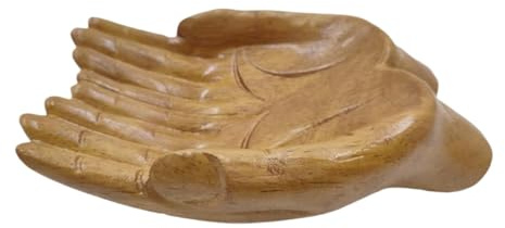 Handschale aus Holz - Dekorative Holzschale, Moderne Handschale | Handgeschnitzte Holzschale | Einzigartige handgeschnitzte Holzschüssel, Handschale aus Holz für die Inneneinrichtung, Schale E