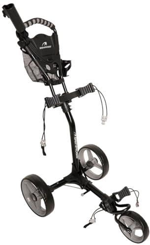 BENROSS Q Fold 1 Golf Trolley | 3 Wheel Folding Trolley (Black)