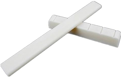 UPKOCH Sattel aus Weißem Knochen Knochensteg für Satz Langlebiges Klassische Gitarre und Stegset Robustes Gitarrenzubehör Ersatzteil Härter als Plastik