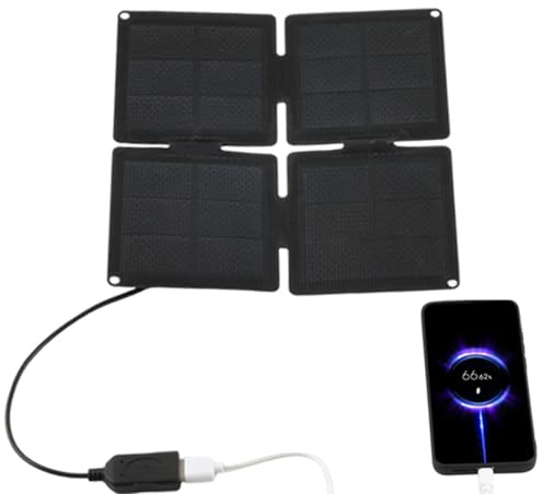 Chargeur Solaire - 20 x 20 x 1 cm Sortie Pour Chargeur Solaire | Pliable Multifonctionnel Haute Efficacité Camping, Caméras De Sécurité, Smartphone Et Appareils Extérieurs