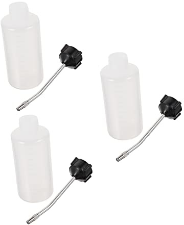 3pcs Sewing Machine Oil Can with Long Mouth Plastic Empty Oiler | Easy to Clean, Flexible Hand Grip, Compact Bottle Set, Iron Nozzle Style, Three-piece Pack