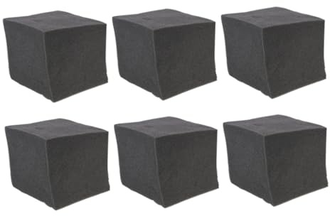 6pcs Black Polyurethane Sound Absorbing Panels for Corner Installation | Low Frequency Noise Reduction, Easy Installation, Settings, Compact Cube Shape, Studio Treatment