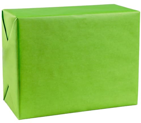 Geschenkpapier aus Kraftpapier weiß 50 cm x 50 m hellgrün, 1 Rolle(n)