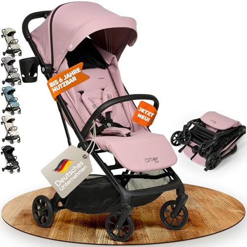 Reisebuggy [Einhand-Faltsystem] leichter Kinderwagen | Buggy Klein Zusammenklappbar | Buggy für Reisen, kompakt für Auto & Urlaub | Verstellbarer Sitz Kinderwagen | Baby Stroller - AMOR BABY
