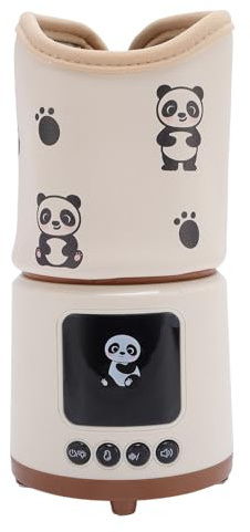 Asixxsix White Noise Flaschenwärmer, Multifunktionaler Intelligenter Milchwärmer mit Konstanter Temperatur und Timer für Muttermilch und Babyflaschen, Tragbares Design für den Außenbereich (PANDA)