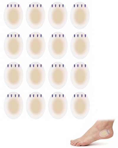 YAPKOLV Blasenpflaster 16 Stück, Premium Hydrokolloid Gel Pads Unsichtbar für Ferse, Zehen & Finger – Extra starker Schutz und sofortige Schmerzlinderung bei Reibung.