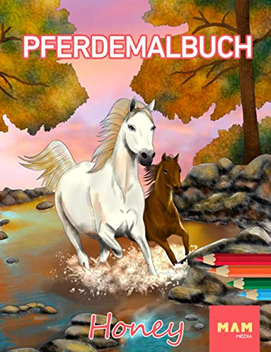 Pferdemalbuch: Antistress Malbuch
