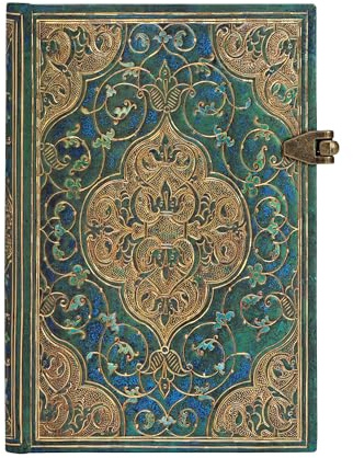 Hardcover Notizbuch Chroniken in Türkis Mini Liniert: Hardcover mit Schließe (Turquoise Chronicles)