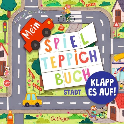 Mein Spielteppich-Buch. Stadt: Stabiles Leporello-Buch aus Pappe für Kinder ab 2 Jahren, das sich ganz einfach zu einem Spielteppich auffalten lässt