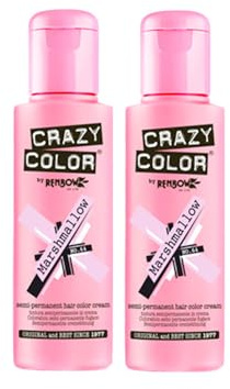 Crazy Color Coloration Pour Cheveux Semi-Permanente 100ml (Rose Guimauve) - Pack de 2