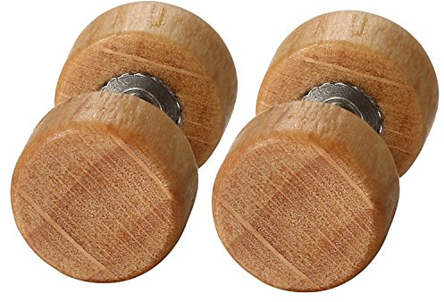 JewelryWe Schmuck Edelstahl Ohrstecker Tunnel Ohrringe Ohrschmuck Holz Modeschmuck für Damen und Herren