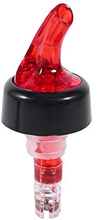 DEWIN Shot Measure - Measures for Spirits Plastic Bottle Pourer 50ml Measuring Drink Red Wine Liquor Dispenser Shot (Red)