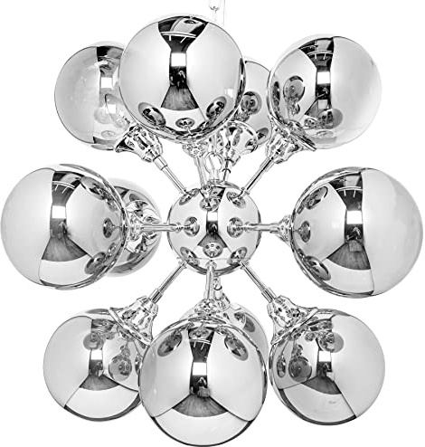 invicta INTERIOR Extravagante Hängeleuchte GALAXY 72cm silber Hängelampe Modern Design Pendelleuchte Deckenlampe