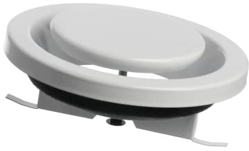 Ø 160mm / 6.3'' Adjustable Diffuser - Air Exhaust Valve - Ventilation Ducting Cover - Metal - White