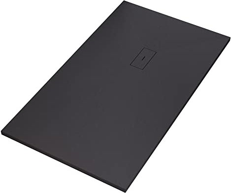 OLIMPO DOCCE - Piatto doccia in marmoresina NERO effetto pietra cemento MAKA - 80x200
