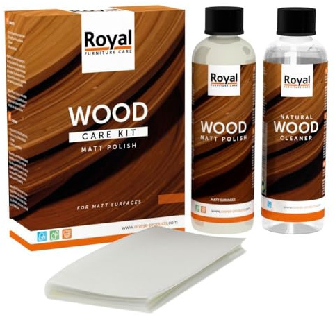 Oranje Matt Polish Wood Care Kit + Cleaner 2x250ml | Holzpflege-Set + Reiniger