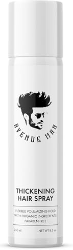 Avenue Man Hair Thickening Spray for Men - Professional Volumizing & Strong Hold Texturizing Spray for Men - Humidity Resistant & Easy Rinse Formula - Long-Lasting Mens Hairspray Extra Hold - 8.5 oz