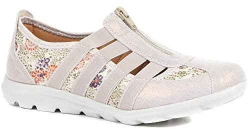Leather Slip-On Shoes - Floral Size 5