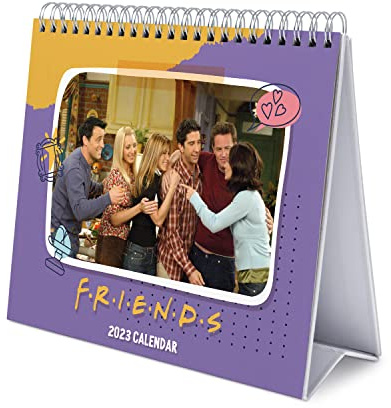 Grupo Erik Tischkalender 2023 - Quer Format - Zum Aufstellen - FSC zertifiziert - Offizielle Lizenz, Friends, Klein