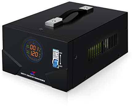 ZHENGXI 1000W Isolation Transformer 120V to 120V, 2 Output Sockets, Step Down Voltage Converter for Japan Appliances Used in US