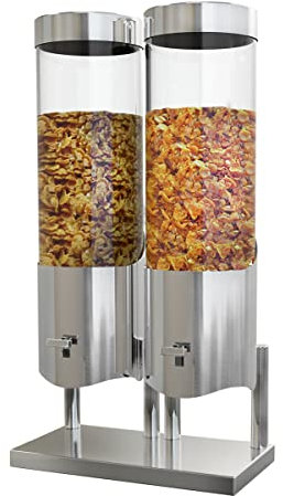 GGM Gastro | MUSPDG2C | Cerealienspender - doppelt - Ø 120mm - Chrom - Hebelausgabe