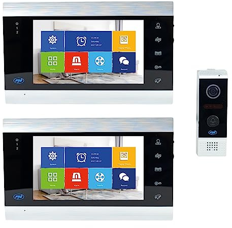 PNI Smart videointercom med 2 bildskärmar SafeHome PT720MW WiFi HD, P2P