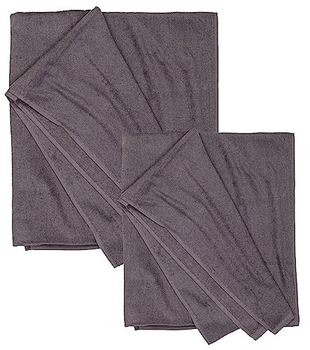 ADAMO Strandtuch 2er Set XXL 100% Baumwolle - 100x220cm + 155x220cm Grau: 710 - XXL Saunahandtuch - Badetuch in Übergröße - Duschhandtuch, Badehandtuch & Saunatuch