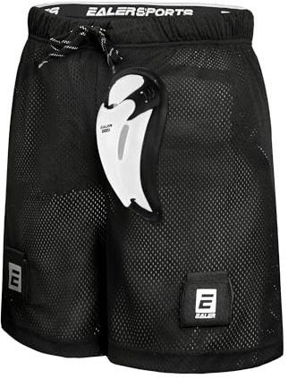 EALER HSM400 Men’s Loose Hockey Shorts Supporter, Core Mesh Jock Hockey Shorts Jock Pants with BioFlex Cup Included Adult, Youth, Boys Sizes