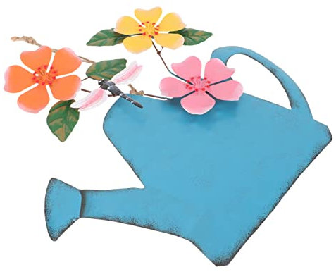 Housoutil Iron Flower Wall Decoration Garden Fairy Ornaments Outdoor Courtyard Pendant Decorative Wall Hanging