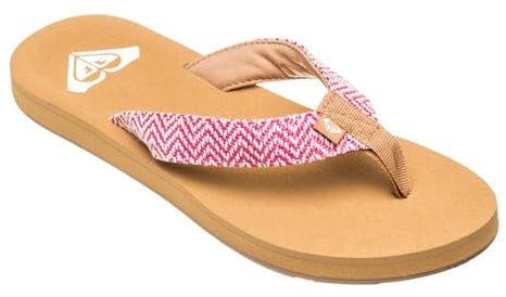 Roxy Sandales Porto Raffia II pour femme, framboise, 39 EU