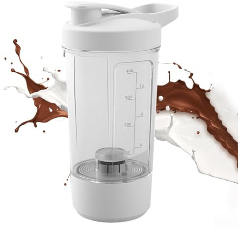 Shaker proteico elettrico ricaricabile - Bottiglia frullatore portatile ad alta velocità | Mixer sicuro e multifunzionale per proteine ​​in polvere, frullati sostitutivi dei pasti, ideale per palestra