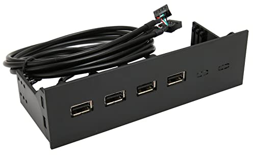 USB Frontplatte 5 25 Zoll mit 4 Anschl ssen 19 Pin Hub f r Desktop PC Multifunktions Optisches Laufwerk Fach