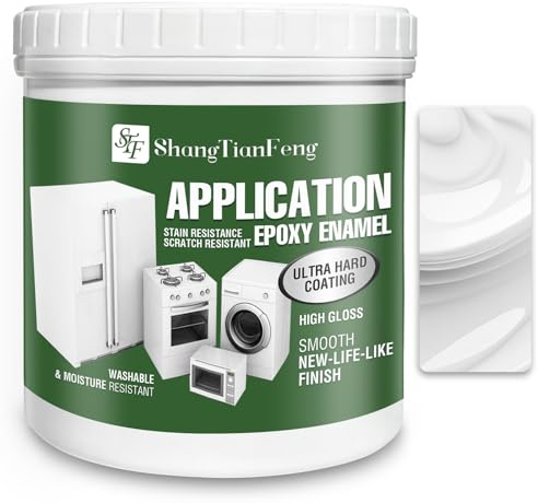 16Oz White Appliance Paint, Rust Preventive Paint,High Gloss Finish for Home Appliances Refinishing | Durable, Ovens, Microwaves, Dishwashers，It is suitable for rust and corrosion prevention on multiple surfaces such as Marine vessels, metals