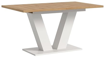 xonox.home Tisch Motion X4AH4T64 Ausziehbarer Esstisch in Artisan Nb. und weiß Nb. mit Y-Fußgestell, ca. 150-190x76x90 cm