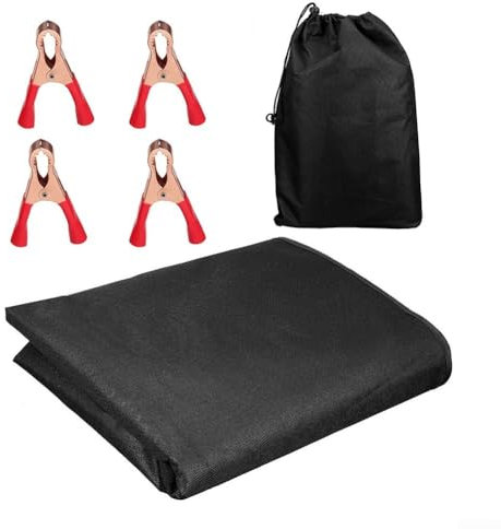 Sleek Black Rear Barn Door Awning Cover Providing Excellent Weather Protection for Various Models