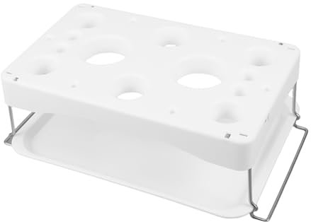 COLLBATH Soporte Para Decoración De Pasteles Con Bandeja y Múltiples Cavidades Organizador De Mangas Pasteleras Para Repostería Para