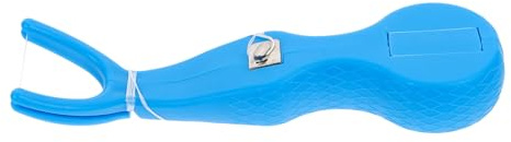 Porta Hilo Dental Azul de Abs y Nylon, Soporte Reemplazable | Portátil, Limpieza 360° Completa, Viaje y Hogar, Accesorio para Cuidado Bucal