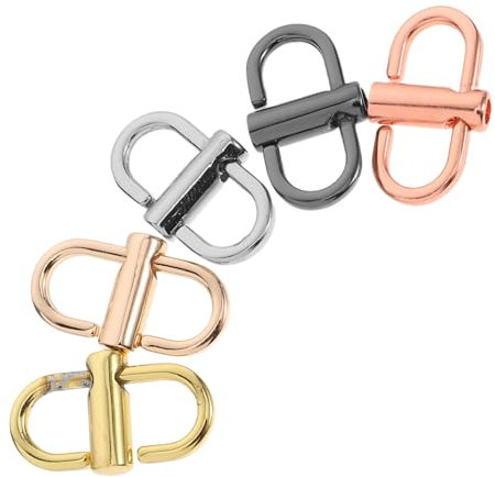 HOMSFOU 5PCS Metal Chain Strap Adjustment Buckles for Backpack Suitcase DIY Accessories Screw Fastening Sturdy Adjustable Length for Craft Projects