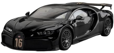 ZHRDWE Copie Fidèle l'Origine 1:18 pour Bugatti Chiron Pur Sport Modèle Voiture Course Alliage Grande Échelle Édition Collector Modèle Moulé sous Pression Maquette Voiture(Noir)