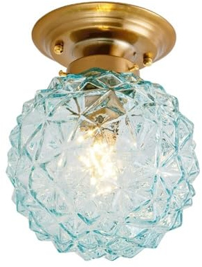 Wmmner Lampada da Soffitto Moderna con Bordi e Angoli Paralume in Vetro, Dimmerabilee Plafoniere a Led, Illuminazione a Sospensione a Soffitto a Montaggio Superficiale Lampada da Soffitto per Portico