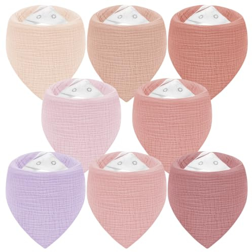 Yukkidds Muslin Baby Dribble Bibs, Bandana Drool Bibs for Teething
