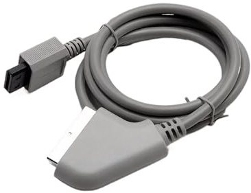 Kompatibel mit Wii/Wii U SCART AV-Kabel 1,8 m – PAL/NTSC RGB-Ausgang for Retro-Gaming, HDTV und CRT-TV – abgeschirmtes Kabel