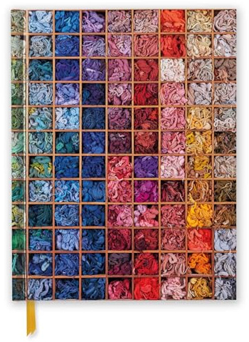 Premium Skizzenbuch: Royal School of Needlework, Wand mit Wolle: Unser hochwertiges Blankbook mit festem, künstlerisch geprägtem Einband im Format 28 cm x 21,6 cm