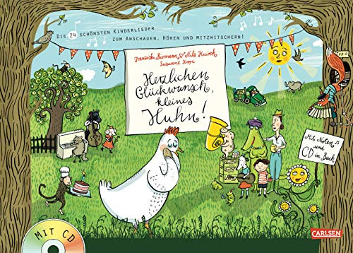 Herzlichen Glückwunsch, kleines Huhn!: eddi präsentiert: Die 24 schönsten Kinderlieder zum Anschauen, Hören und Mitzwitschern! - Buch mit CD