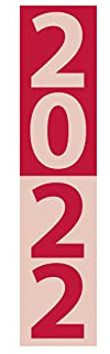 Streifenplaner Compact Rot 2022: Wandplaner und Bürokalender als praktische Monatsübersicht I Streifenkalender schmal: 11,8 x 50 cm