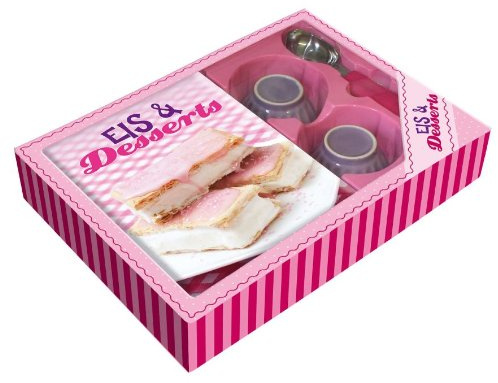 Buch-Box Eis & Desserts: Buch plusOriginal-Eisportionierer und 2 Keramik-Schälchen in dekorativer Geschenkbox