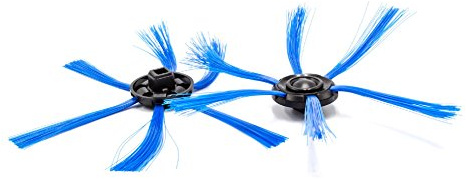vhbw 2X Seitenbürste kompatibel mit Philips Smartpro FC8710 | FC8774, FC8772, FC8603, FC8776 Saugroboter - Reinigungsbürsten Set, schwarz / blau