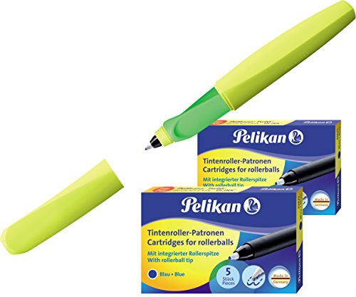 Pelikan Color Edition Twist (Neon Gelb, Tintenroller + Patronen)